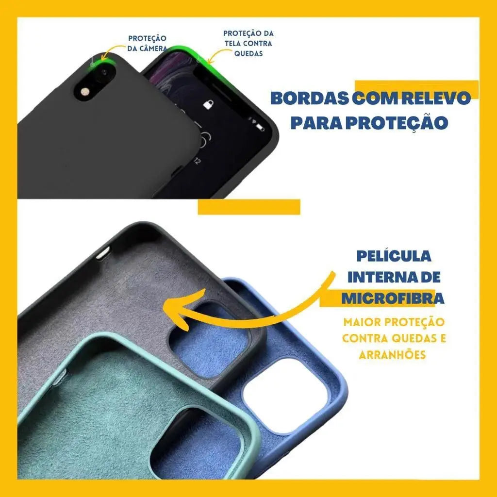 Capa silicone Aveludado de celular