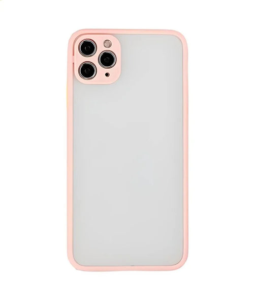 Capinha de TPU fosca com bordas coloridas para iPhone 12 Pro