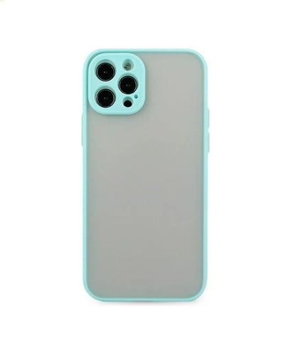 Capinha de TPU fosca com bordas coloridas para iPhone 12 Pro