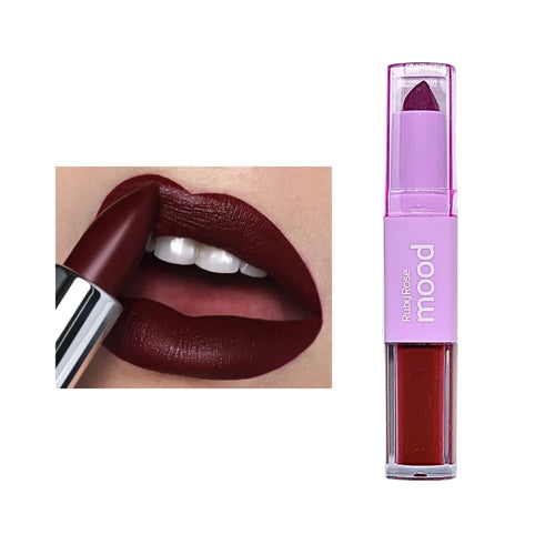 Batom Duo Matte Mood - Ruby Rose