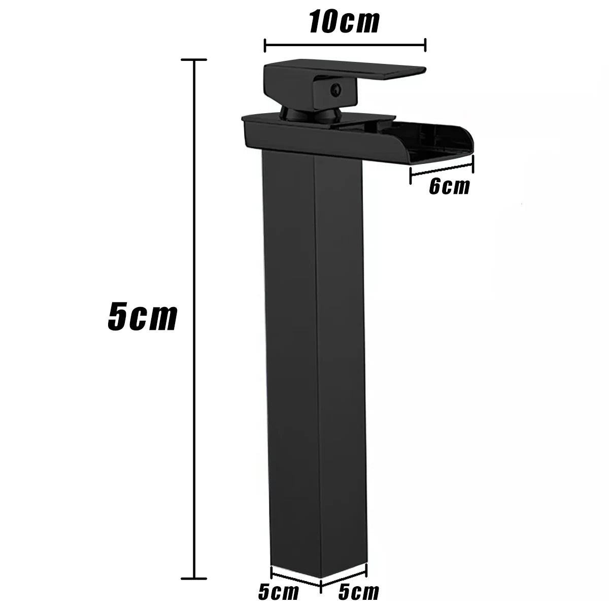 Torneira Pia Cuba Banheiro Monocromado Cascata - Água Quente E Fria