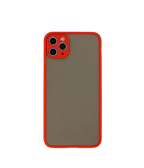 Capinha de TPU fosca com bordas coloridas para iPhone 12 Pro