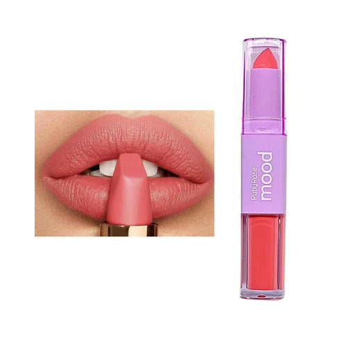 Batom Duo Matte Mood - Ruby Rose