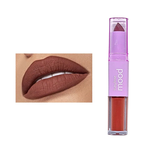 Batom Duo Matte Mood - Ruby Rose