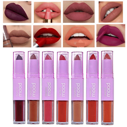 Batom Duo Matte Mood - Ruby Rose