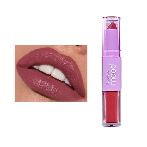 Batom Duo Matte Mood - Ruby Rose