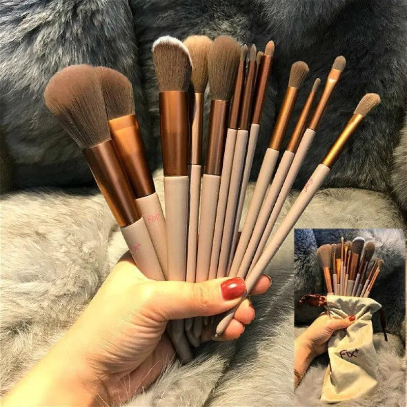 Kit 13 Peças Pincel De Maquiagem Contorno Kabuki Profissional