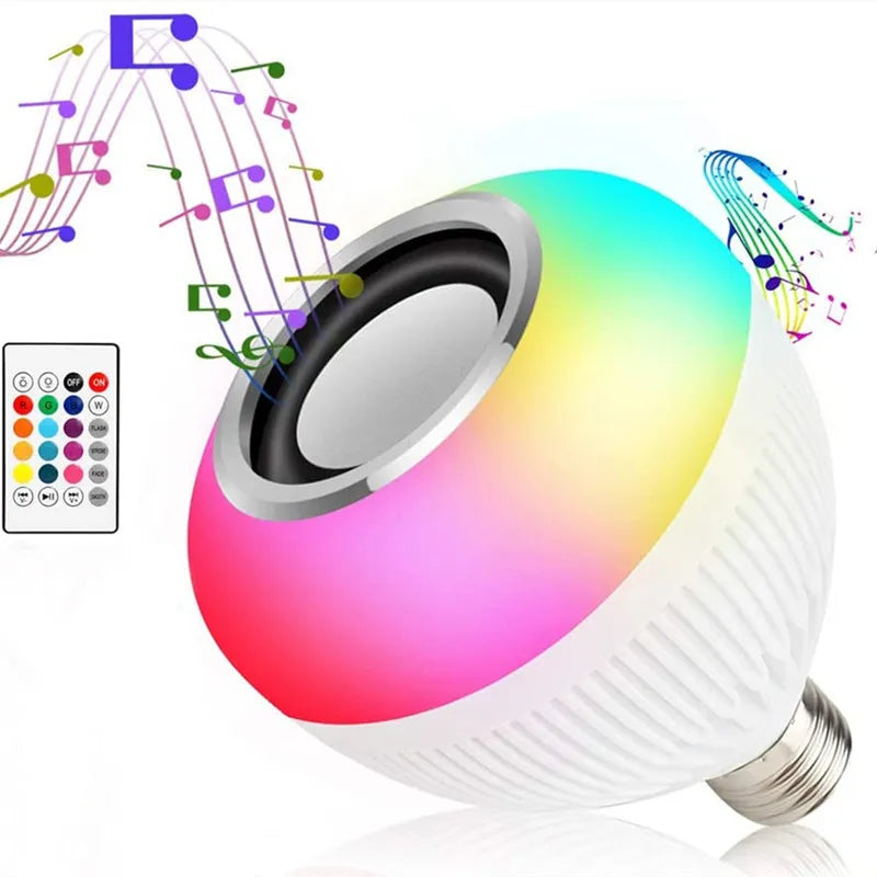 DAFUSHOP Lampada Bluetooth Com Controle Remoto 12W Rgb