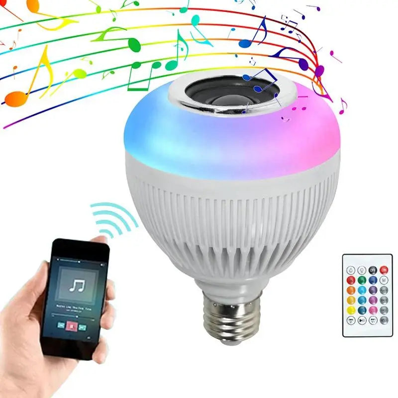 DAFUSHOP Lampada Bluetooth Com Controle Remoto 12W Rgb